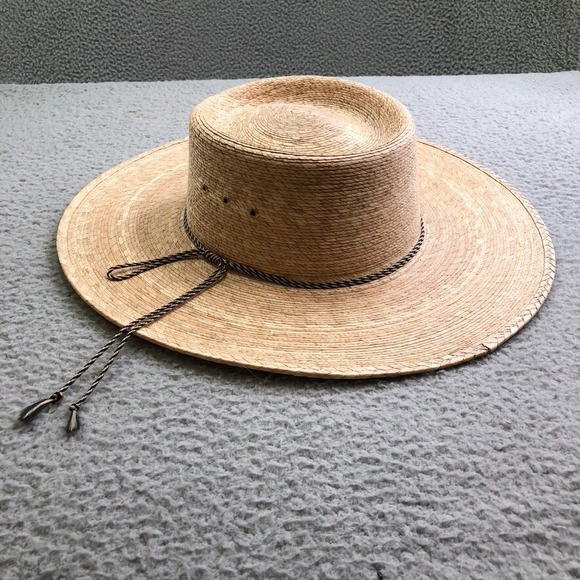L Space Wayne Hat Straw Unisex One Size NaturalElastic Rim Summer